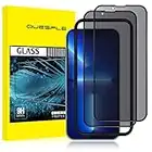 [2 Pack] QUESPLE Privacy Screen Protector for iPhone 14 Plus/iPhone 13 Pro Max 6.7 inch, Anti-Spy Tempered Glass Film, Bubble Free, Anti Peeping, Easy Installation Tray