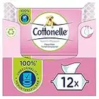 Cottonelle Feuchtes Toilettenpapier, Sensitive Pflegend - Parfümfrei, Biologisch Abbaubar, Plastikfrei, Wiederverschließbar, Vorteilspack, 12 x 42 Feuchttücher