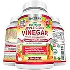 FRESH HEALTHCARE Apple Cider Vinegar Capsules Max 1740mg with Mother - 100% Natural & Raw with Cinnamon, Ginger & Cayenne Pepper - Ideal for Healthy Living, Detox & Digestion -120 Vegan Pills