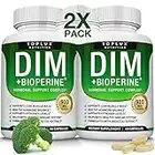 Dim Supplement 910 mg Plus BioPerine Complex - Diindolylmethane to Support Hormone Balance and Estrogen Metabolism, Helps with Menopause Acne PCOS Better Skin Bodybuilding, for Men Women, 60 Capsules