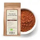 1kg de poudre de cacao biologique à base des meilleures fèves de cacao - aliment cru - 100% de cacao pur, poudre de cacao BIO fortement déshuilée (11% de matière grasse) - emballages écologiques