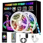 KIKO LED Strip Lights, Smart Color Changing Rope Lights 65.6ft 20m SMD 5050 RGB Light Strips with Bluetooth Controller Sync to Music Apply for TV, Bedroom, Party and Home Decoration