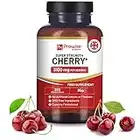 Montmorency Cherry Capsules 3100mg | 200 Vegan Capsules I Super Strength Tart Cherry Capsules with 2500mg Active Montmorency Cherry Extract & 600mg Sour Black Cherry