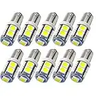 Ruiandsion 10pcs BAY9S H21W Ampoule LED 24V Super Bright 5050 9SMD Jeu de puces LED Feu de recul Lumière Ampoule, Blanc