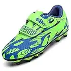 Unitysow Scarpe da Calcio Ragazzi FG/AG Professionale All'aperto Sportivo Scarpe da Allenamento Bambini Teenager Scarpe Calcetto Spike Tacchetti 28-38 EU,Verde,36 EU