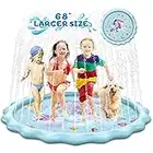 Sprinkler Splash Pad, 68"/172cm Sprinkler Wasser Matte, Kinder und Hunde Wasser Planschbecken im Freien Hinterhof Sommer Spielzeug für Kleinkinder