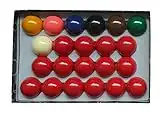 Aska Snooker Balls Set, 22 Balls Including a Cue Ball, 2-1/4 inches