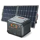 AIMTOM Rebel 440 Solar Generator SolarPal 100W Foldable Monocrystalline ETFE Solar Panel Combo, 440W Power Station Lithium Battery Pack with 110V AC USB USB-C 12V DC for Camping Outdoor Home Emergency