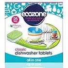 Ecozone Classic Dishwasher Tablets, Effective Cleaning Formula Cuts Through Grease & Grime, Natural Vegan & Non Toxic Tabs, Plant Based Plastic-Free, Leaves No Residue (Pack of 25 Capsules)