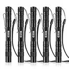 CZS LED Flashlight Penlight 1000 Lumens Battery-Powered Handheld Pen Light Pocket Torch Powered by 2AAA Battery,5 PCS (Battery Not Included)