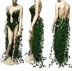 Plunge Poison Ivy Monokini Gown Dress Rave Bra Cosplay Costume