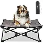 KINGCAMP Cama de perro elevada, plegable, de enfriamiento medio, portátil, con almohadilla de malla lavable, para viajes, para perros y todos los suministros de mascotas, peso de hasta 40 libras