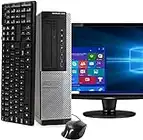 Dell Desktop Computer Package Compatible with Dell Optiplex 7010 Intel Quad Core i5 3.2GHz, 8GB Ram, 500GB HDD, 19-inch LCD, DVD, WiFi, Keyboard, Mouse, Windows 10 Pro (Renewed)