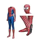 Raimi Spiderman Kostuum Costume 3D Imprimer Complet du Corps Halloween Cosplay Costume Semelle Lentille Masque pour Adult Enfants Halloween Costume,A-L