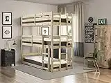 Strictly Beds and Bunks Limited Pandora Triple Sleeper, 3ft Single