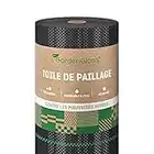 GardenGloss 50m² Toile de paillage Anti Mauvaises Herbes 100 g/m² - Film géotextile Anti Mauvaises Herbes indéchirable – Haute sensibilité aux UV (50m x 1m, 1 Rouleau)