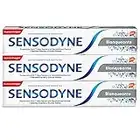 Sensodyne Blanqueante Pasta de Dientes Blanqueante con Flúor, Alivio para Dientes Sensibles, Protección Duradera frente a la Sensibilidad Dental, Pack de 3 x 75 ml