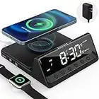Alarm Clock for Heavy Sleepers Adults, Teenagers, Kids - Digital Alarm Clock with Wireless Charging, Dual Alarm(7-5-2), USB Charger, Dimmable, Calendar - Simple Loud Alarm Clocks for Bedrooms Dorm