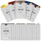 SANON Pochettes Anti RFID, Porte-Cartes de Crédit RFID pour la Prévention du Vol D'identité Protecteurs de Carte de Crédit pour la Protection Contre Le Vol D'identité