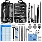 oGoDeal Kit Jeu Tournevis de Précision 127 en 1 Kit Outils Bricolage Electronique de Réparation Pour Smartphone,Pc ordinateur portable,iPhone,Macbook, Lunettes,Laptop,Montre Jouets Bijoux(Gris)