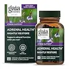 Gaia Herbs Adrenal Health Nightly Restore - Herbal Supplement with Ashwagandha, Magnolia Bark, Cordyceps, Lemon Balm, and More - 60 Vegan Liquid Phyto-Capsules (30 Servings)