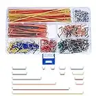 560 Pezzi Jumper Breadboard Wires Filo Assorted Kit, U Shape Breadboard Jumper Maschio a Maschio, Ponticelli per Cavi per Tagliere