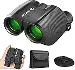 Compact Binoculars,10x25 Binoculars for Adults and Kids HD Waterproof Field Surfer with FMC Lens for Bird Watching,Travel,Hunting, Outdoor Sports,Concerts and Theater