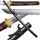 IUWEN High Carbon Steel Handmade Sword,Katana Battle Ready Japanese Samurai Sword Handmade Full Tang Katana,1095 High Carbon Steel Clay Tempered,Functional, Hand Forged,Razor Sharp…