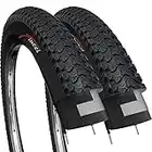 Fincci Par 26 x 2,125 Pulgadas 57-559 Plegable Cubiertas para MTB Montaña Hibrida Bici Bicicleta (Paquete de 2)