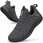 Feethit Sneakers Uomo Scarpe Running Corsa Ginnastica Camminata Casual Jogging Trekking Tennis Outdoor Fitness Sportive Palestra Scarpe da Lavoro Comode Leggere Traspiranti Grigio Scuro 43 EU