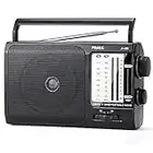 PRUNUS J-05 AM FM Radio Portable, Poste Radio Transistor avec Excellente Réception et Grand Haut-Parleur, Poste de Radio Pile et Secteur, pour Personnes Agees.