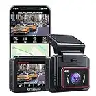 Kingslim D5-4K Dash Cam with WiFi - Front Dash Camera for Cars with GPS and Speed, Sony Night Vision, Support APP and 256GB Max