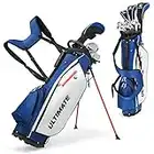 COSTWAY Men's Golf Clubs Package Set with Alloy Driver, 3# Fairway Wood, 4# Hybrid, 6-9# & P Irons, Putter and Stand Bag, Right Hand