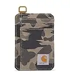 Carhartt Men's Front Pocket Wallets, Durable Canvas Or Leather With Money Clip Wallet, Nylon Duck (Blind Duck Camo), One Size UK