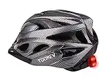 TOONEV Bike Helmet for Adult Men Women Bicycle Helmet with LED Light and Detachable Visor CPSC Safety Certified Lightweight Road Cycling Helmet for Youth Teenager Size 54 to 62cm