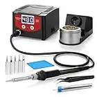 Eastvolt Digital Soldering Station with 10 Minute Sleep Function, Auto Cool Down, C/F Switch, Ergonomic Soldering Iron