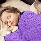 MAXTID Violet Weighted Blanket for Kids 5lbs 36inx48in for Children 30 to 70lbs Child Heavy Blanket Enjoy Natural Deep Sleep Purple