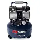 Campbell Hausfeld Quiet Air Compressor, 6 Gallon Pancake, Half The Noise, 4X Life, All The Power (DC060500)