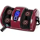 Best Choice Products Foot Massager Machine Shiatsu Leg Massager, Therapeutic Reflexology Calf Massager w/Blood Circulation, Nerve Pain, Deep Kneading, High-Intensity Rollers - Burgundy