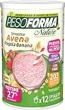 Pesoforma Nature Smoothie Fragola E Banana, Pasto sostitutivo per il controllo del peso, Smoothie a base di crusca d'avena, Aiuta a rimettersi in forma, 203 calorie, 12 pasti, 420 gr