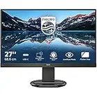 Philips Moniteur 273B9 68 cm (27 pouces) (HDMI, DisplayPort, USB-C, hub USB, 1920x1080, 75 Hz, FreeSync, temps de réponse de 4 ms) noir