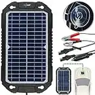 revolt Solarpanel 12V: Solar-Ladegerät für Auto-Batterien, Pkw, Wohnmobil, 12 Volt, 10 Watt (Solar Ladegeräte für Autobatterien)