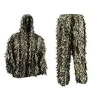 PELLOR Kids Ghillie Suit, 3D Leafy Camo Hunting Clothes for Kids/Youth/Teen, ,Camoflauge Clothing for Jungle Hunting, Shooting, Airsoft, Wildlife and Halloween