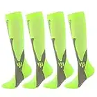 2 paar Compression Socks Sport kompressionsstrümpfe für Damen & Herren Stützstrümpfe Medizinische Kompressionskniestrümpfe Thrombosestrümpfe Kniehohe für Laufen, Sport, Reisen