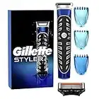 Gillette 4in1 Präzisions-Styler mit Barttrimmer + Rasierer + Rasierklinge + 3 Kammaufsätze, Geschenk Männer , (1er Pack)