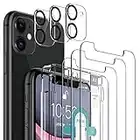 LK 6 Pack Protector de Pantalla Compatible con iPhone 11 6.1 Pulgadas,Contiene 3 Pack Cristal Vidrio Templado y 3 Pack Protector de Lente de cámara, Doble Protección,Marco de Posicionamiento