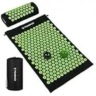 TOMSHOO Acupressure Set, Acupressure Mat and Pillow with 2pcs Massage Balls- Pain Relief Therapy Muscle Back Neck with Travel Bag for Men and Women