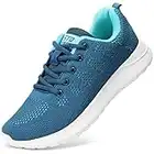 STQ Tennis Shoes for Women Lightweight Athletic Walking Sneakers 5.5 Navy/Teal