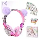 Unicorn Kids Bluetooth Headphones for Girls,Boys Teens,Wireless Cat Headset for Smartphones/Tablet/Laptop/PC/TV,with Mic and Adjustable Headband,Surprise Box is The for Birthday and Xmas.