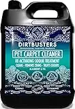 Dirtbusters Soluzione detergente per tappeti per animali domestici, pulizia shampoo per urina, odori e macchie, mora e fico (5L)